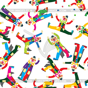 Clown pattern - vector image