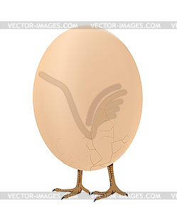 Walking egg - vector clipart