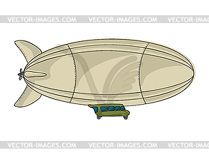 Мультяшный Zeppelin - рисунок в векторном формате