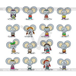 Mouse set - royalty-free vector image