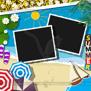 Summer celebration collage - vector image