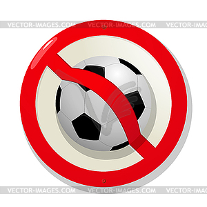 No more football - vector image