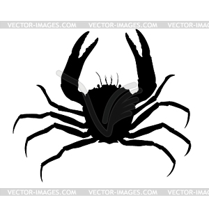 Crab silhouette - vector clipart