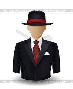 Mobster avatar - vector clipart