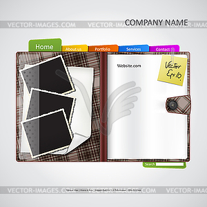 Website template agenda - vector clip art