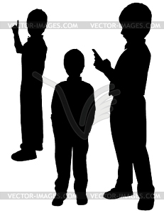 Silhouette of man in tuxedo - vector clip art