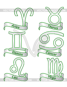 Zodiac signs - vector clipart