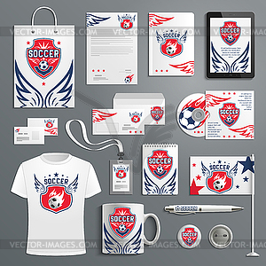 Soccer football club ector promo materials - vector clipart / vector image