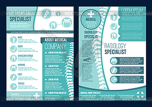 Brochure for orthopedics health center - vector image