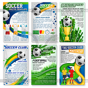 Футбольный или футбольный баннер, дизайн спортивного клуба - векторная иллюстрация
