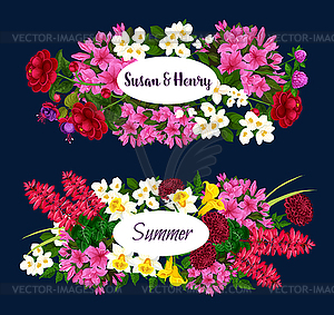 Floral design for wedding or summertime - vector image