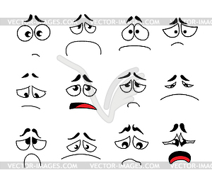 Funny cartoon eyes set - vector clip art