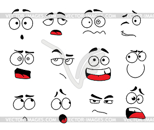 Smile emoticons or emoji faces icons set - vector image