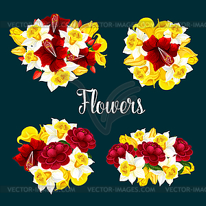 Flower pattern or poster - vector clip art