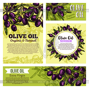 Olive oil creative banners - vector image