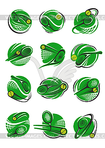 Tennis ball icon for sport club and tournament - vector image