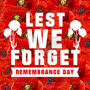 Poster for World Remembrance Day - vector image