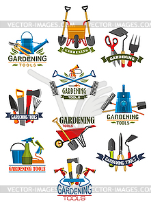 Gardening tool and garden equipment icon - vector clipart