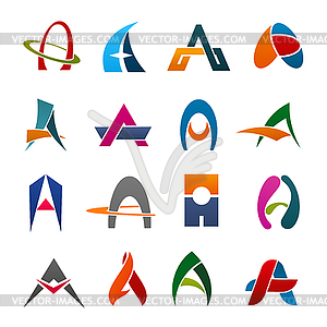 Alphabet letter icon for business identity font - vector clipart