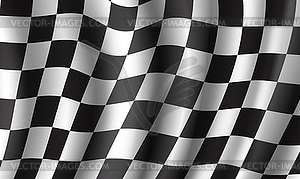 Racing flag 3d background for race sport design - vector clipart