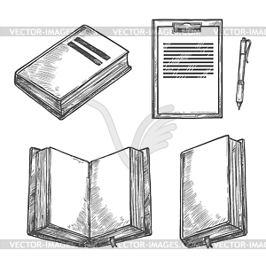 Sketch pad with pencils Royalty Free Vector Image