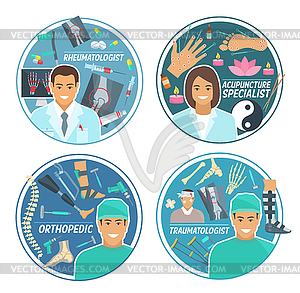 Medical doctor icon for hospital personnel design - vector clip art