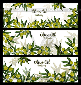 Olive oil best quality banners - royalty-free vector image