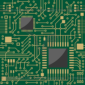 Seamless microcircuit - vector clipart