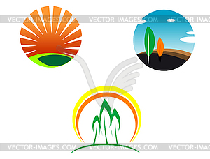 Nature icons - vector clipart