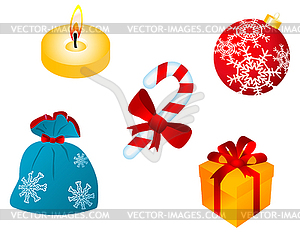 Christmas icons and symbols - vector clipart