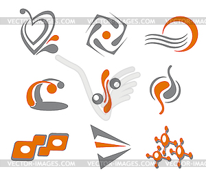 Set of abstract symbols - vector clip art