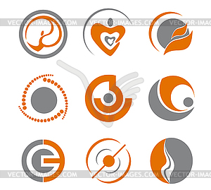 Set of abstract symbols - vector clipart