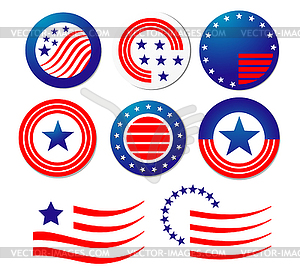 American patriotic symbols - vector image