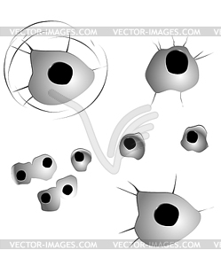 Bullet holes - vector clip art