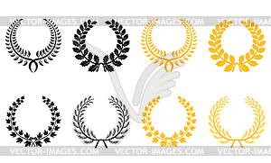 Set of laurel wreaths - vector image