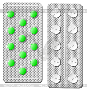 Pills and drugs - vector clipart