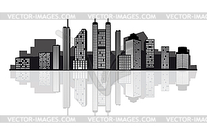 Modern city skyline - vector clip art