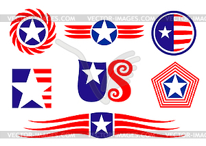 American patriotic symbols - vector clipart / vector image