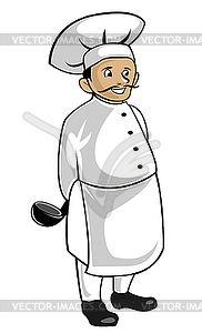 Funny chef in a kitchen Royalty Free Vector Image