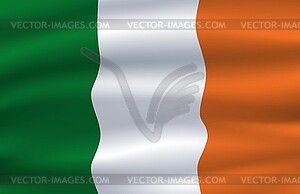 Национальный флаг Ирландии - цветной векторный клипарт