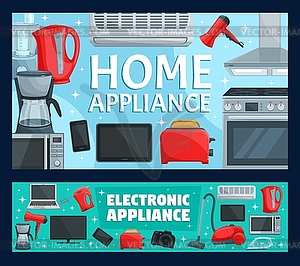 Electronics, home appliance - vector clip art