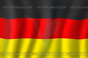 3D реалистичный волнистый флаг Германии, немецкий символ - иллюстрация в векторе