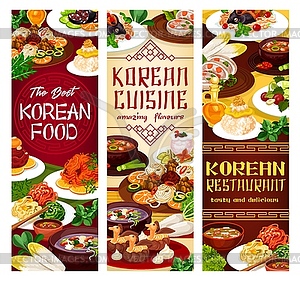 Food of Korea, national cuisine - color vector clipart