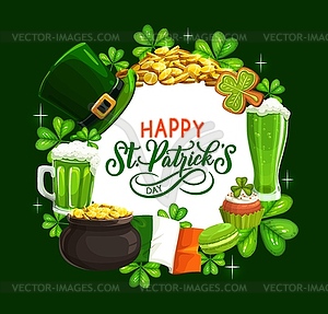 Saint patricks day leprechaun shamrock clipart Vector Image