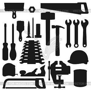 Инструменты для ремонта, ремонта и ремонта дома - иллюстрация в векторном формате