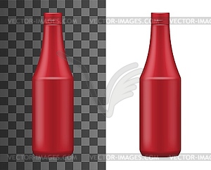 Tomato ketchup spicy chili sauce bottle - vector clipart