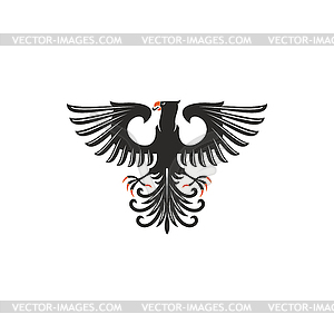 Black eagle heraldry symbol bird mascot - vector clipart / vector image