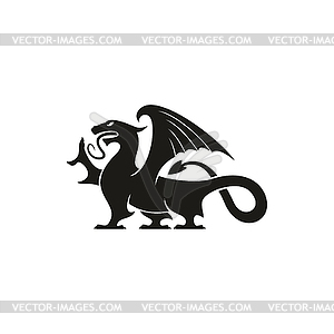 Dragon gryphon heraldry beast animal - vector clip art