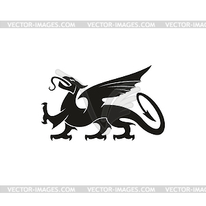 Dragon gryphon heraldry beast animal - vector image