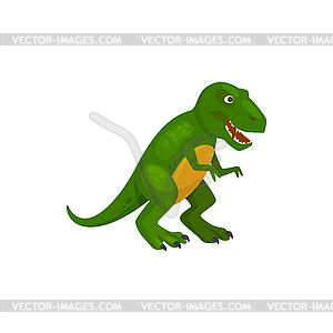 Green dinosaur childish brontosaurus dino - vector image